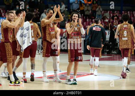 Venise, Italie.15th décembre 2021.Umana Reyer Venezia pendant Umana Reyer Venezia contre Cedevita Olimpija Ljubljana, Championnat de basket-ball Eurocup à Venise, Italie, décembre 15 2021 crédit: Independent photo Agency/Alay Live News Banque D'Images