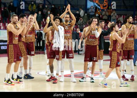 Venise, Italie.15th décembre 2021.Umana Reyer Venezia pendant Umana Reyer Venezia contre Cedevita Olimpija Ljubljana, Championnat de basket-ball Eurocup à Venise, Italie, décembre 15 2021 crédit: Independent photo Agency/Alay Live News Banque D'Images