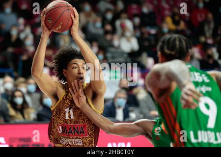 Venise, Italie.15th décembre 2021.Victor Sanders (Umana Reyer Venezia) pendant Umana Reyer Venezia contre Cedevita Olimpija Ljubljana, Championnat de basket-ball Eurocup à Venise, Italie, décembre 15 2021 crédit: Independent photo Agency/Alay Live News Banque D'Images