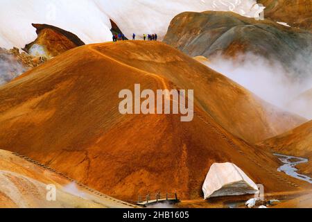 Hveradalir parc de Goethermal Kerlingarfjoll Islande Banque D'Images