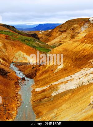 Hveradalir parc de Goethermal Kerlingarfjoll Islande Banque D'Images