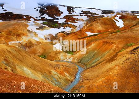 Hveradalir parc de Goethermal Kerlingarfjoll Islande Banque D'Images