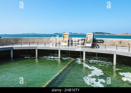 Roscoff (Bretagne, Nord-Ouest de la France): “Station biologique de Roscoff (SBR)”, centre français de recherche et d’enseignement en biologie marine et océanographie. Banque D'Images