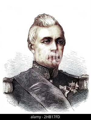 Louis Jean-Baptiste d'Aurelle de Paladines, 9 janvier 1804 - 17 décembre 1877, était un général français, campagne germano-française de 1870 / Louis Jean-Baptiste d'Aurelle de Paladines, 9. Janvier 1804 - 17. Dezember 1877, war ein französischer General, deutsch-französischer Feldzug von 1870, historique, numérique amélioration de la reproduction d'un original du 19ème siècle / digitale Reproduktion einer Originalvorlage aus dem 19. Jahrhundert, Originaldatum nicht bekannt, Kolorierung, koloriert, handkoloriert, Coloration à la main, couleur à la main, couleur Banque D'Images