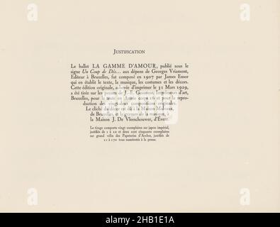 La gamme d'amour, James Ensor, 1929, oeuvre littéraire, Art belge Banque D'Images