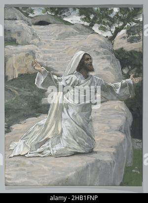 Saint Jacques le moins, Saint Jacques le mineur, la vie de notre Seigneur Jésus-Christ, la vie de notre-Seigneur Jésus-Christ, James Tissot, Français, 1836-1902, aquarelle opaque sur graphite sur papier vélin gris, France, 1886-1894, image: 12 1/16 x 9 1/4 po, 30,6 x 23,5 cm, apôtre, Bible, catholicisme, biblique, catholicismeChrist, Christianisme, disciple, Français, Jésus,Nouveau Testament, religion, religieux, saint, Tissot Banque D'Images