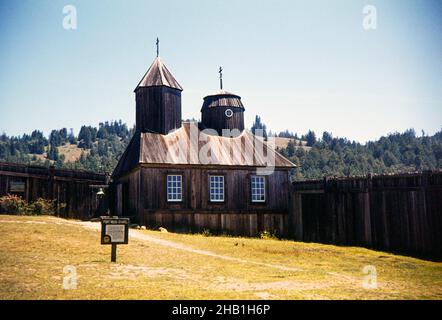 Sainte Trinité fort Ross chapelle église historique bâtiment, Californie, États-Unis, 1977 Banque D'Images