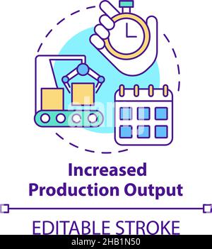 Icône de concept de sortie d'opération augmentée Illustration de Vecteur