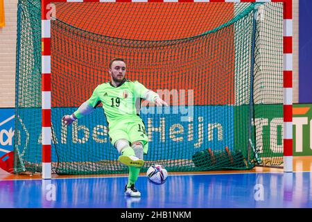 ZEIST, PAYS-BAS - DÉCEMBRE 16 : gardien de but sèche Vrancken de Belgique lors du match international du tournoi de Futsal masculin entre la Belgique et l'Allemagne au campus de KNVB le 16 décembre 2021 à Zeist, pays-Bas (photo de Marcel ter Bals/Orange Pictures) Banque D'Images