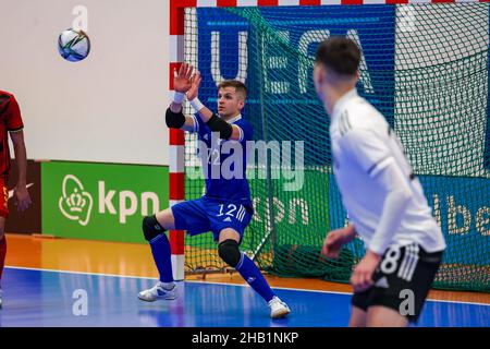 ZEIST, PAYS-BAS - DÉCEMBRE 16 : gardien de but Philipp Pless, d'Allemagne, lors du match international du tournoi de Futsal masculin entre la Belgique et l'Allemagne au campus de KNVB, le 16 décembre 2021 à Zeist, pays-Bas (photo de Marcel ter Pals/Orange Pictures) Banque D'Images