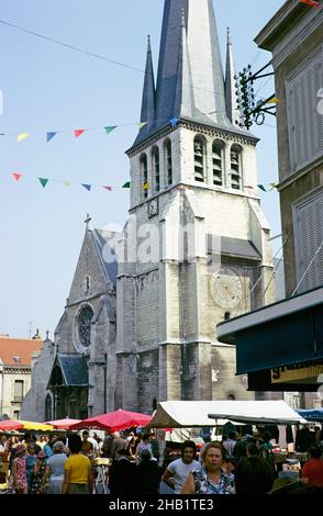 Église Saint-Rémy de Troyes, Troyes France 1976 Banque D'Images