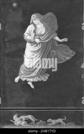 Pompeian photo des heures de Raphaël, bras abaissés, italien, pétrole, 19th siècle,Troisième heure de la nuit Banque D'Images