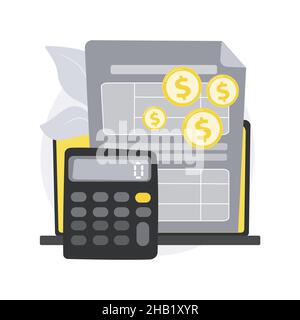 Illustration du vecteur de concept abstrait du logiciel de déclaration fiscale de bureau. Illustration de Vecteur