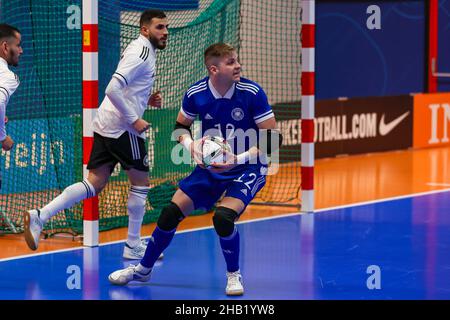 ZEIST, PAYS-BAS - DÉCEMBRE 16 : gardien de but Philipp Pless, d'Allemagne, lors du match international du tournoi de Futsal masculin entre la Belgique et l'Allemagne au campus de KNVB, le 16 décembre 2021 à Zeist, pays-Bas (photo de Marcel ter Pals/Orange Pictures) Banque D'Images