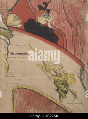 La Loge au Mascaron Dore, Henri de Toulouse-Lautrec, Français, 1864-1901, Lithographie sur papier vélin, 1893, 12 1/16 x 9 1/2 po, 30,7 x 24,1 cm, activité, Arts, Belle Epoque, jumelles,Stand, chapeau, demi-monde, divertissement, mode,France, Français, chapeau, la Troisieme Rebulique, Loisirs,Opéra, jouer, Théâtre Banque D'Images