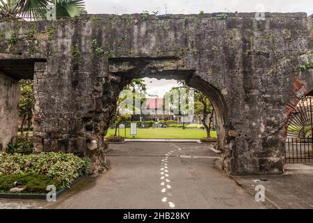 Vieilles ruines dans le quartier Intramuros de Manille, Philippines Banque D'Images