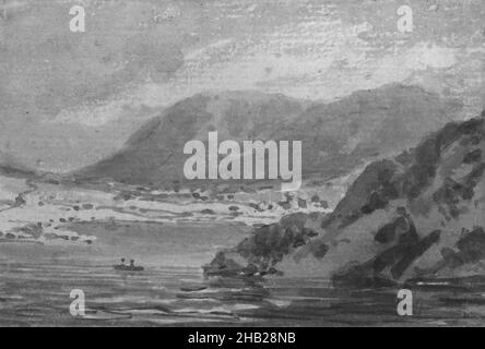 Dans le district des lacs, Joseph Mallord William Turner, British, 1775-1851, laver sur papier, s.d., feuille/composition : 2 3/8 x 3 5/8 po, 6,1 x 9,2 cm Banque D'Images