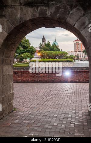 Parc au fort Santiago dans le quartier Intramuros de Manille, Philippines Banque D'Images