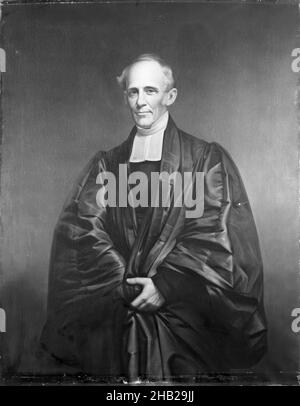 Reverend Dr. Cutler, James Frothingham, américain, 1786-1864, huile sur toile,env.1860, 56 1/8 x 43 7/8 po, 142,5 x 111,5 cm, huile américaine, noir et blanc, vers 1860, cérémonie, Dr. Cutler, figure, formelle, James Frothingham,homme, homme, ministre, huile, peinture,Portrait, protestant, religion, révérend, révérend Dr. Cutler,peignoirs, majestueux Banque D'Images