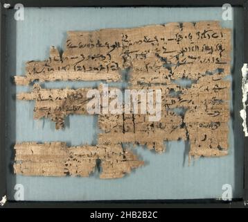 Papyrus inscrit en Demotic, Papyrus, encre, 664-404 B.C. E., dynastie 26 ou dynastie 27, période tardive, verre : 10 1/16 x 12 3/16 po, 25,5 x 31 cm Banque D'Images