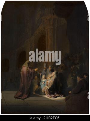 La chanson de louange de Simeon, Rembrandt van Rijn, 1631 Banque D'Images