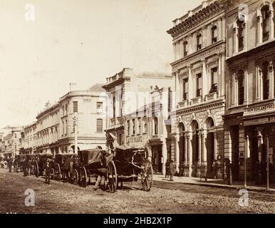 Queen St. - Auckland, Burton Brothers studio, studio de photographie, 1800s, Dunedin,photographie Banque D'Images