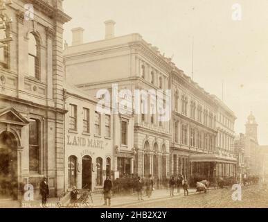 Queen St. - Auckland, Burton Brothers studio, studio de photographie, 1800s, Dunedin,photographie Banque D'Images