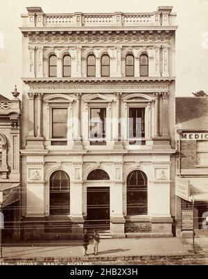 Banque d'épargne - Auckland, studio Burton Brothers, studio de photographie, 1800s, Dunedin,photographie Banque D'Images