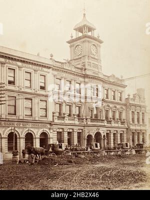 Queen St. - Auckland, Burton Brothers studio, studio de photographie, 1800s, Dunedin,photographie Banque D'Images