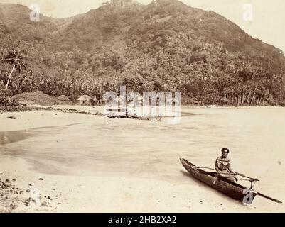 Pango Pango (sic) Harbour - Samoa, Burton Brothers studio, studio de photographie, 1800s, Dunedin,photographie Banque D'Images