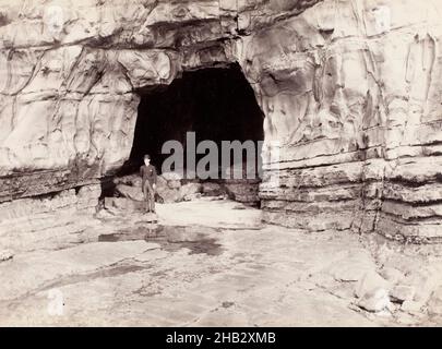 Les grottes, Waiwera - Auckland, Burton Brothers studio, studio de photographie, vers 1880,Dunedin, photographie Banque D'Images