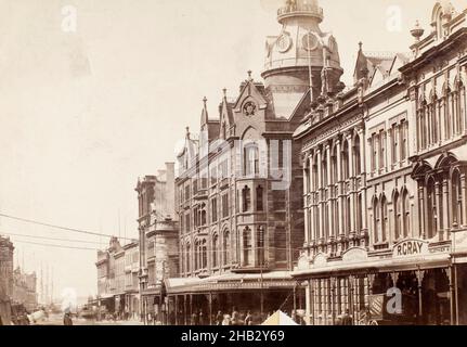 Queen St. - Auckland, Burton Brothers studio, studio de photographie, fin du XIXe siècle ou début du XXe siècle, Dunedin, photographie Banque D'Images