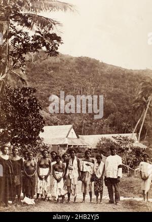 Nasova - près de Levuka - Fidji, Burton Brothers studio, studio de photographie, 1884, Dunedin,photographie Banque D'Images