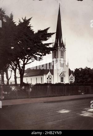 Église anglicane de Saint Augustine, Petone, studio Muir & Moodie, Petone, photographie en noir et blanc Banque D'Images