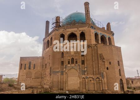 Dôme de la tombe de Soltaniyeh d'Oljeitu dans la province de Zanjan, en Iran Banque D'Images