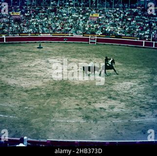 Bull Fighting en Espagne, 1966 Banque D'Images