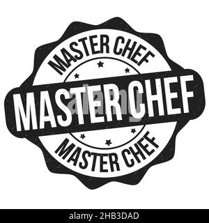 Le chef cuisinier grunge le tampon en caoutchouc sur fond blanc, illustration vectorielle Illustration de Vecteur