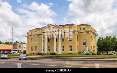 Linden, Texas, États-Unis - 28 juin 2021 : le palais de justice du comté de Cass Banque D'Images