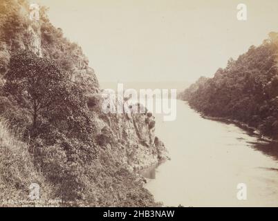 Gorge de Manawatu, studio Burton Brothers, vers 1890, Manawatu, processus d'albumine Banque D'Images