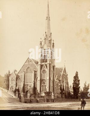 Église KNOX.De l'album: N.Z.Décor, studio Burton Brothers, vers 1880, Dunedin Banque D'Images