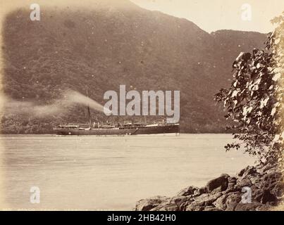 Pango Pango (sic) Harbour, Samoa, Burton Brothers studio, studio de photographie, 1884,Dunedin, photographie en noir et blanc Banque D'Images