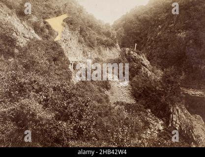 Gorge de Manawatu, studio Burton Brothers, studio de photographie, Dunedin, photographie en noir et blanc Banque D'Images