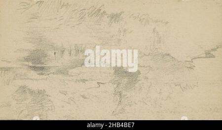 Feuille 19 recto à partir d'un carnet d'esquisses de 25 feuilles, Waterfront, Willem Cornelis RIP, 1892 Banque D'Images