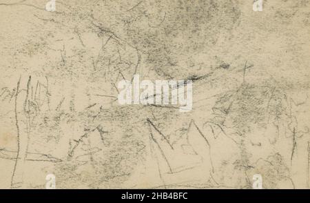 Feuille 22 recto à partir d'un carnet d'esquisses de 25 feuilles, Paysage, Willem Cornelis RIP, 1892 Banque D'Images