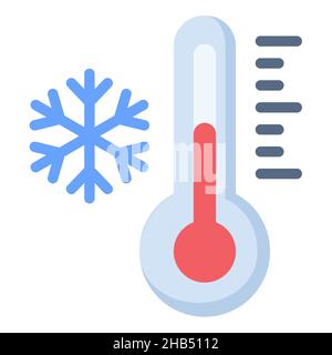 température hiver chaud noël unique icône isolée avec illustration vectorielle de style plat Banque D'Images