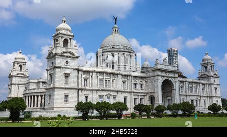 Victoria Memorial Hall, Kolkata, Bengale-Occidental, Inde.Sert actuellement de musée. Banque D'Images