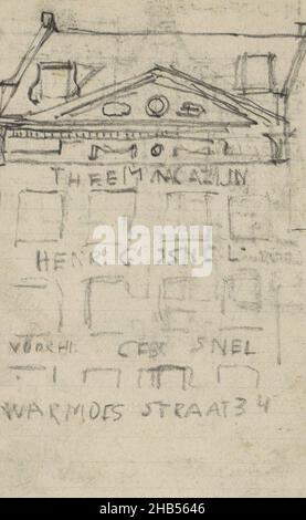 Arrière de Warmoesstraat 34, le Thamespot de Snel.Page 37 d'un carnet de 32 pages, Gevel aan het Damrak à Amsterdam., rapporteur pour avis: George Hendrik Breitner, Amsterdam, 1902, George Hendrik Breitner, 1902 Banque D'Images