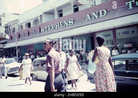 Stephens et Todd Ltd grand magasin, Frederick Street, Port of Spain, Trinidad c 1962 Banque D'Images