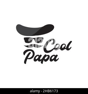 chef cool face avec unique hat logo design vecteur graphique symbole icône signe illustration idée créative Illustration de Vecteur