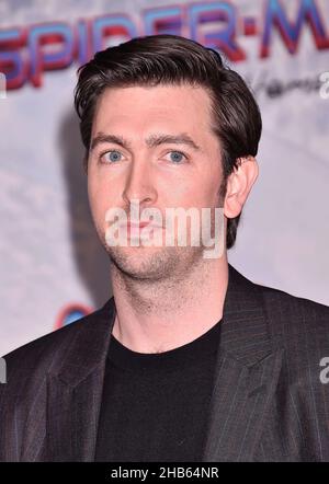 LOS ANGELES, CA - 13 DÉCEMBRE : Nicholas Braun assiste à la première de Sony Pictures « Spider-Man: No Way Home », à Los Angeles, au Regency Village Theatre, le 13 décembre 2021 à Los Angeles, en Californie. Banque D'Images